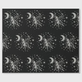 ブラック&シルバーの妖精 ラッピングペーパー (フラット)