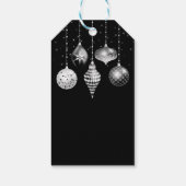 ブラック&シルバーオーナメントズメリークリスマス ギフトタグ (裏面)