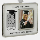 ブラック&シルバーグラード | 卒業写真の記念 シルバープレートフレームオーナメント (右)