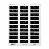 ブラック&シルバーグリッターエレガントなウェディングパーティー ラベル (フルシート)