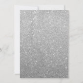 ブラック&シルバーグリッターサプライズ30歳の誕生日 招待状 (裏面)