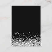 ブラック&シルバーグリッターネックレスディスプレイ 名刺 (裏面)