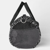 ブラック&シルバーグリッタールックアニマルプリント ダッフルバッグ (右)