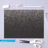 ブラック&シルバーグリッター 薄葉紙 (クラフト)