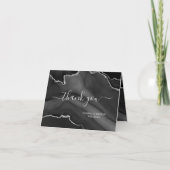 ブラック&シルバーサンキューカード サンキューカード (正面)