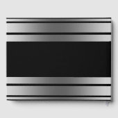 ブラック&シルバーストライプ製縁ど品 ゲストブック (裏面)