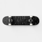 ブラック＆シルバーストーン スケートボード (横)