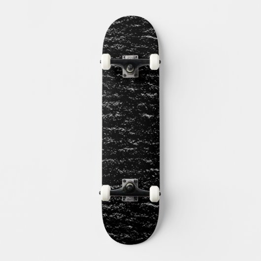 ブラック＆シルバーストーン スケートボード (正面)
