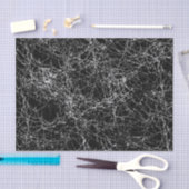 ブラック&シルバースパイダーウェブズシックハローウィンパーティ 薄葉紙 (クラフト)