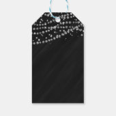 ブラック&シルバーダイアモンドきらきら光るグラムスパークルパーティー ギフトタグ (裏面)