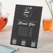 ブラック&シルバーツインヘビゴシックタロット価格表 台座サイン (インサイチュ)