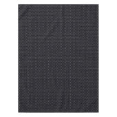 ブラック&シルバーハニカムエレガント幾何学模様 テーブルクロス (正面)