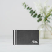 ブラック&シルバーパイロットプロフェッショナル名刺 名刺 (スタンド正面)