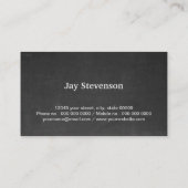 ブラック&シルバーパイロットプロフェッショナル名刺 名刺 (裏面)