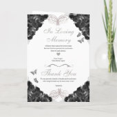 ブラック&シルバーフローラティアラキンセアニェラプログラム 招待状 (裏面)