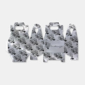 ブラック&シルバーミュージックトレブルクレフ、 音符記号ツリーゲーブルボックス フェイバーボックス (折り畳みなし)