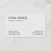 ブラック&シルバーメタリックスポーツカー概要オート 名刺 (裏面)