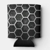 ブラック&シルバーメタル画像の追加名前をカスタムする 缶クーラー (裏面)