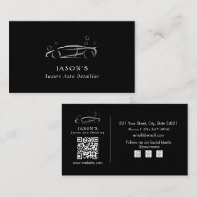 ブラック&シルバーラグジュアリーオートディテールカークリーニング