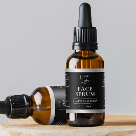 ブラック&シルバーロゴシック1 OZドロッパーボトルラベル ラベル