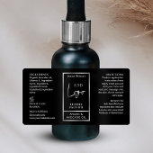 ブラック&シルバーロゴ1 OZ油ドロッパーボトルラベル ラベル