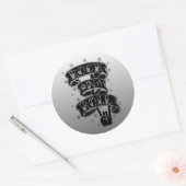 ブラック&シルバーロック&ロ転がゴスタンプ2 ラウンドシール (封筒)