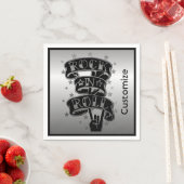 ブラック&シルバーロック&ロ転がゴナプキンス2 スタンダードカクテルナプキン (インサイチュ)