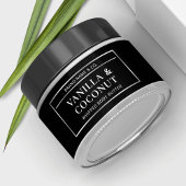 ブラック&シルバー体バタージャー化粧品ラベル ペットボトルラベル