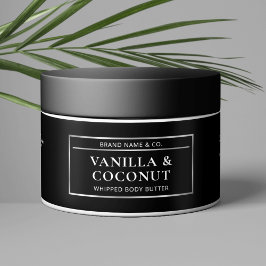 ブラック&シルバー体バタージャー化粧品ラベル ペットボトルラベル