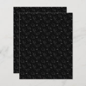 ブラック&シルバー卒業キャップトススクラップブック紙 (正面/裏面)