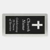 ブラック&シルバー教会の記念日パーティー 横断幕 (横)