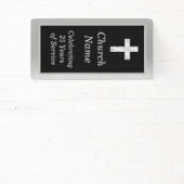 ブラック&シルバー教会の記念日パーティー 横断幕 (インサイチュ)