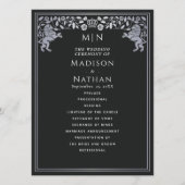 ブラック&シルバー王室のライオン中世結婚剣 プログラム (正面)