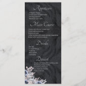 ブラック&シルバー結婚のメニュー メニュー (裏面)