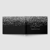 ブラック&シルバー結婚ズゲストブック ゲストブック (全面)