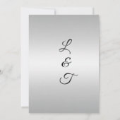 ブラック&シルバー結婚式招待状 招待状 (裏面)