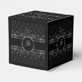 ブラック&シルバー華美ゴシックモノグラムの フェイバーボックス (裏面サイド)