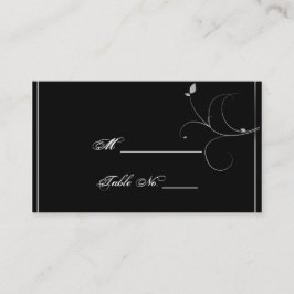 ブラック&シルバー離れ秋の結婚式座席表 プレイスカード