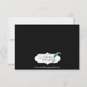 ブラック&シルバー離れ秋の結婚式披露宴 招待状 (裏面)