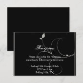 ブラック&シルバー離れ秋の結婚式披露宴 招待状 (正面/裏面)