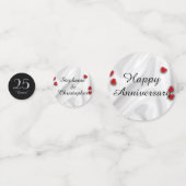 ブラック&シルバー25周年記念テーブルデコレーション コンフェッティ (裏面)