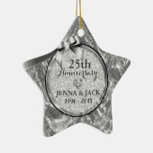 ブラック&シルバー25結婚周年記念オーナメント4 セラミックオーナメント (右)