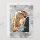 ブラック＆シルバー ガツビー アートデコエンゲージメントパーティー 招待状 (裏面)