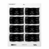 ブラック＆シルバー コスメ スキンケア ボトルラベル ラベル (フルシート)