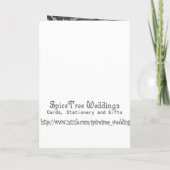 ブラック&シルバー・ダマスク25結婚周年 招待状 (裏面)