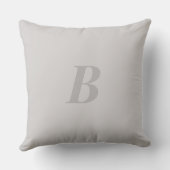 ブラック、シルバー、ホワイトフローラモノグラム装飾用クッション クッション (裏面)