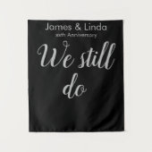 ブラック&シルバー 25周年記念 フォトブース 背景 タペストリー (正面)