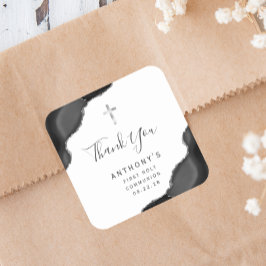 ブラック・シルバーAgate最初の聖なる聖餐式 スクエアシール