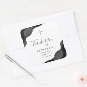 ブラック・シルバーAgate最初の聖なる聖餐式 スクエアシール (封筒)