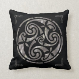 ブラック&シルバーCeltic DECOR クッション